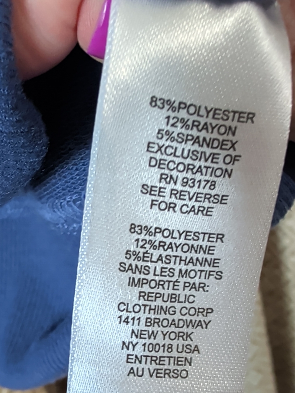 NWT Womens Size3X Workshop Republic Clothing Blue "Weekend" Crew Neck Sweatshirt - Picture 3 of 9